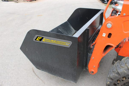 Loflin Fabrication | Trash Bucket | 72" & 84" Width | Reinforced Steel | For Skid Steer Loaders