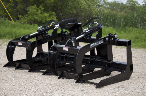 Top Dog Attachments Standard Brush Bucket Grapple | Oil Flow Range 15 to 20 GPM  | Width: 62" to 82” | For Skid Steers