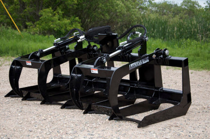 Top Dog Attachments Standard Brush Bucket Grapple | Oil Flow Range 15 to 20 GPM  | Width: 62" to 82” | For Skid Steers