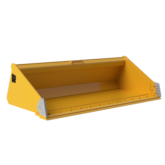 Rockland Severe-Duty, Low-Profile Bucket | Bucket Wrap ¼-Inch | Wear Bars ½-Inch Side | Standard Bolt-On Side Cutters | For Skid Steers