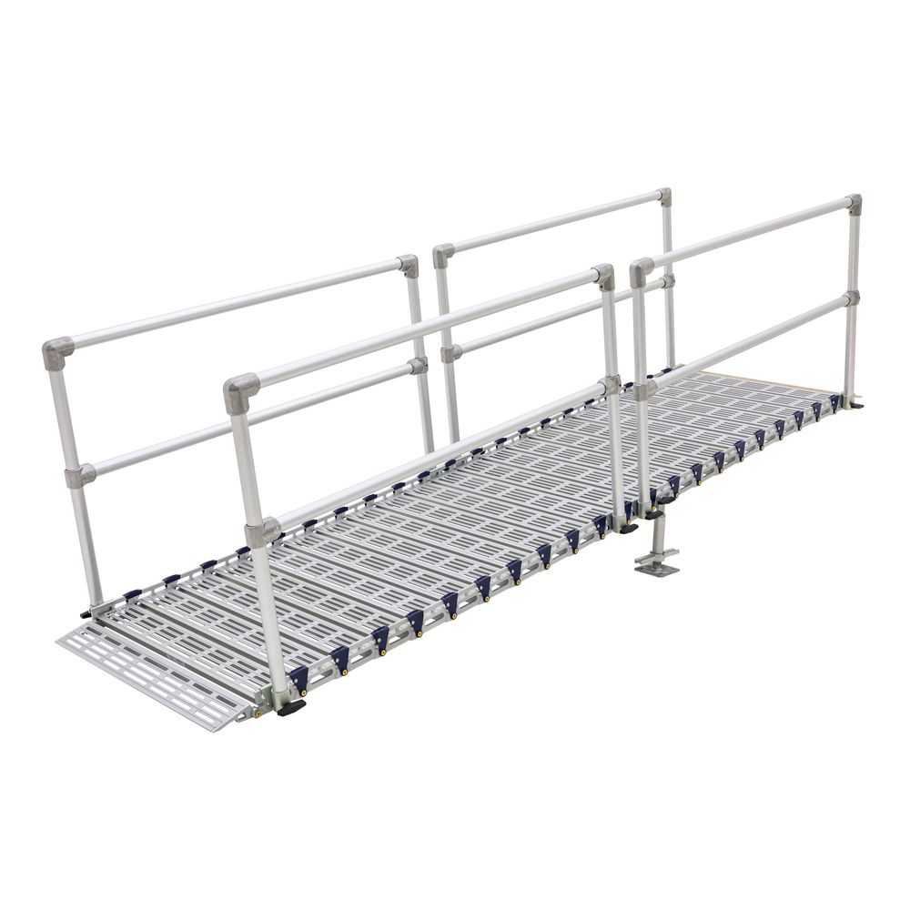 Silver Spring Roll-Tek Modular Aluminum Wheelchair Ramp Kit | Model M36-8-2 | 36" W x 8' L | 1,000 lb Capacity | For Wheelchairs, Scooters & Mobility Devices