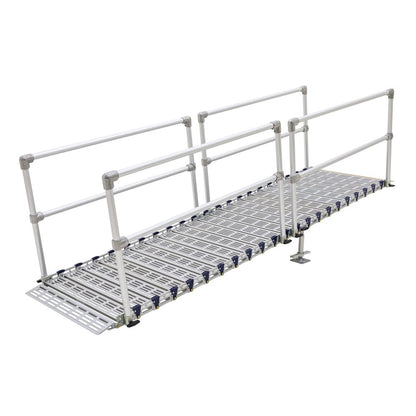 Silver Spring Roll-Tek Modular Aluminum Wheelchair Ramp Kit | Model M36-8-2 | 36" W x 8' L | 1,000 lb Capacity | For Wheelchairs, Scooters & Mobility Devices