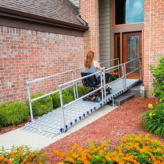 Silver Spring Roll-Tek Modular Ramp Kit | Model M36-18-2 | 18' L x 36" W | 1,000 lb Capacity | For Wheelchair & Mobility Access