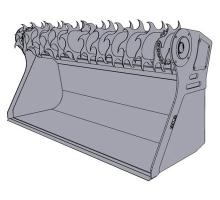 HLA Attachment Silage Facer on Telehandler Bucket Less Mount EURO/CAT/JD | 72"-84"-96"TB Width | For Tractor