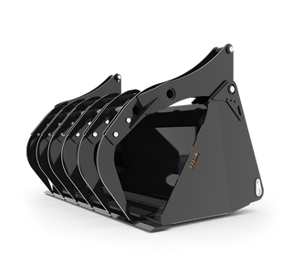 HLA Attachment Telehandler Silage Grapple Bucket EURO/CAT/JD Global Mount | 96"-108" Width | For Tractor