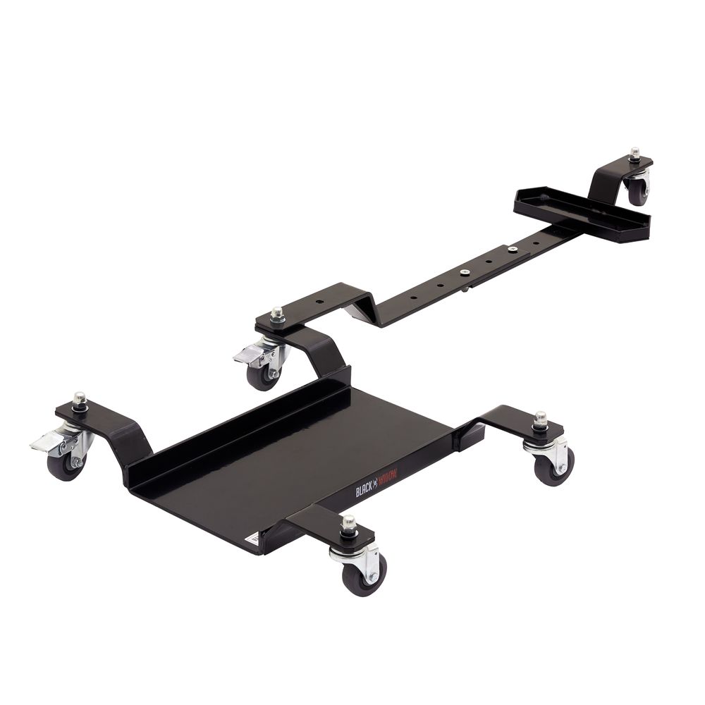 Black Widow Compact Adjustable Motorcycle Dolly | Model MC-ADJ-DOLLY | Width 22.5" | Capacity 800 lb | For Dirt Bikes & Medium Motorcycles