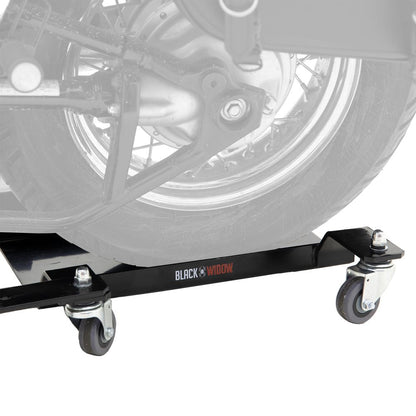 Black Widow Compact Adjustable Motorcycle Dolly | Model MC-ADJ-DOLLY | Width 22.5" | Capacity 800 lb | For Dirt Bikes & Medium Motorcycles