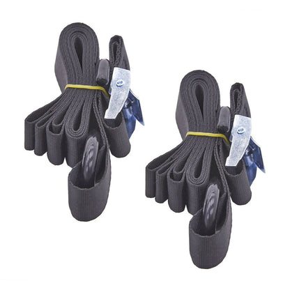 Black Widow Motorcycle Loading Ramp with Steps | Model MC-STEPRAMP-1737 | Width 6' 10.25" Bi-Fold | Ramp Capacity 750 lb. | Step Capacity 400 lb. | For Truck & Trailer