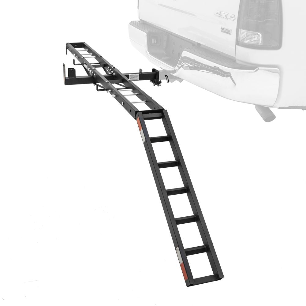 Black Widow Compact Dirt Bike Carrier | Model MCC-300 | Track Size 77" x 7" | Capacity 300 lb | For 2" Class III & IV Hitch Vehicles