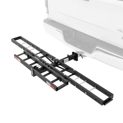 Black Widow Compact Dirt Bike Carrier | Model MCC-300 | Track Size 77" x 7" | Capacity 300 lb | For 2" Class III & IV Hitch Vehicles