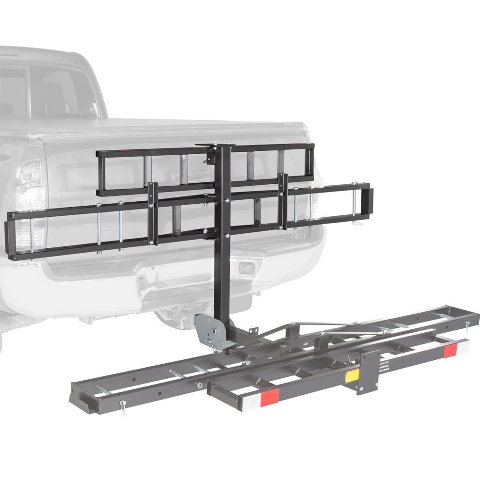 Black Widow Motorcycle Hitch Carrier Non-Folding | Model MCC-500-F | Track Width 6.9" | Capacity 500 lb | Fits Class III & IV 2" Hitches
