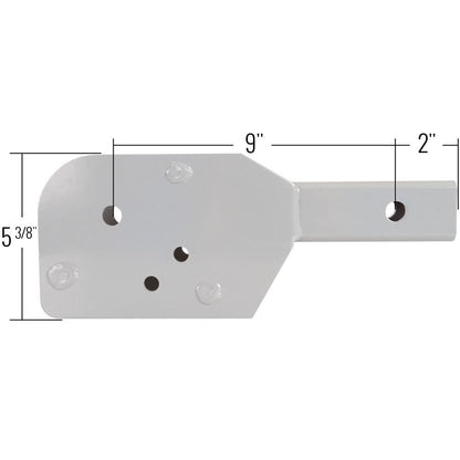 Black Widow Motorcycle Hitch Carrier Non-Folding | Model MCC-500-F | Track Width 6.9" | Capacity 500 lb | Fits Class III & IV 2" Hitches
