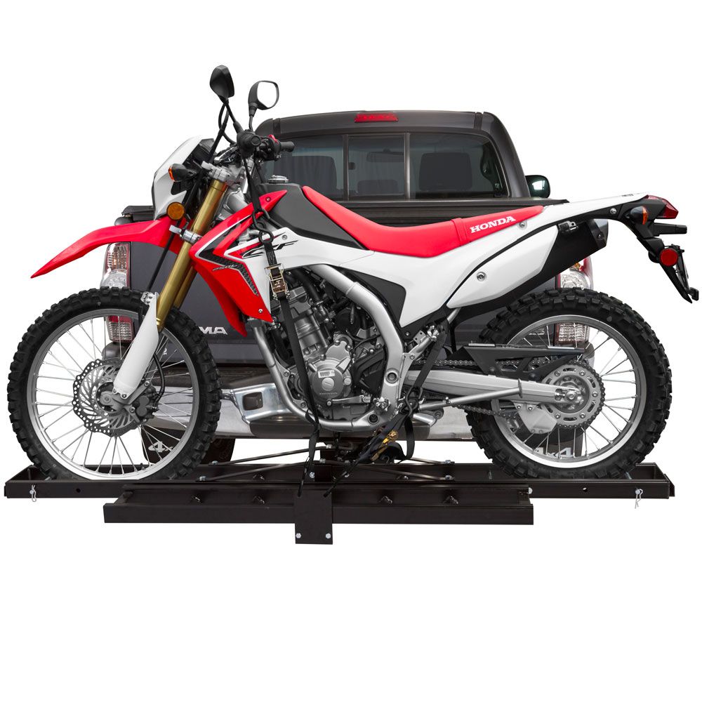 Black Widow Motorcycle Carrier Non-Folding | Model MCC-500 | Track Size 75.75" | Capacity 500 lb | For Class III & IV 2" Hitch Receivers