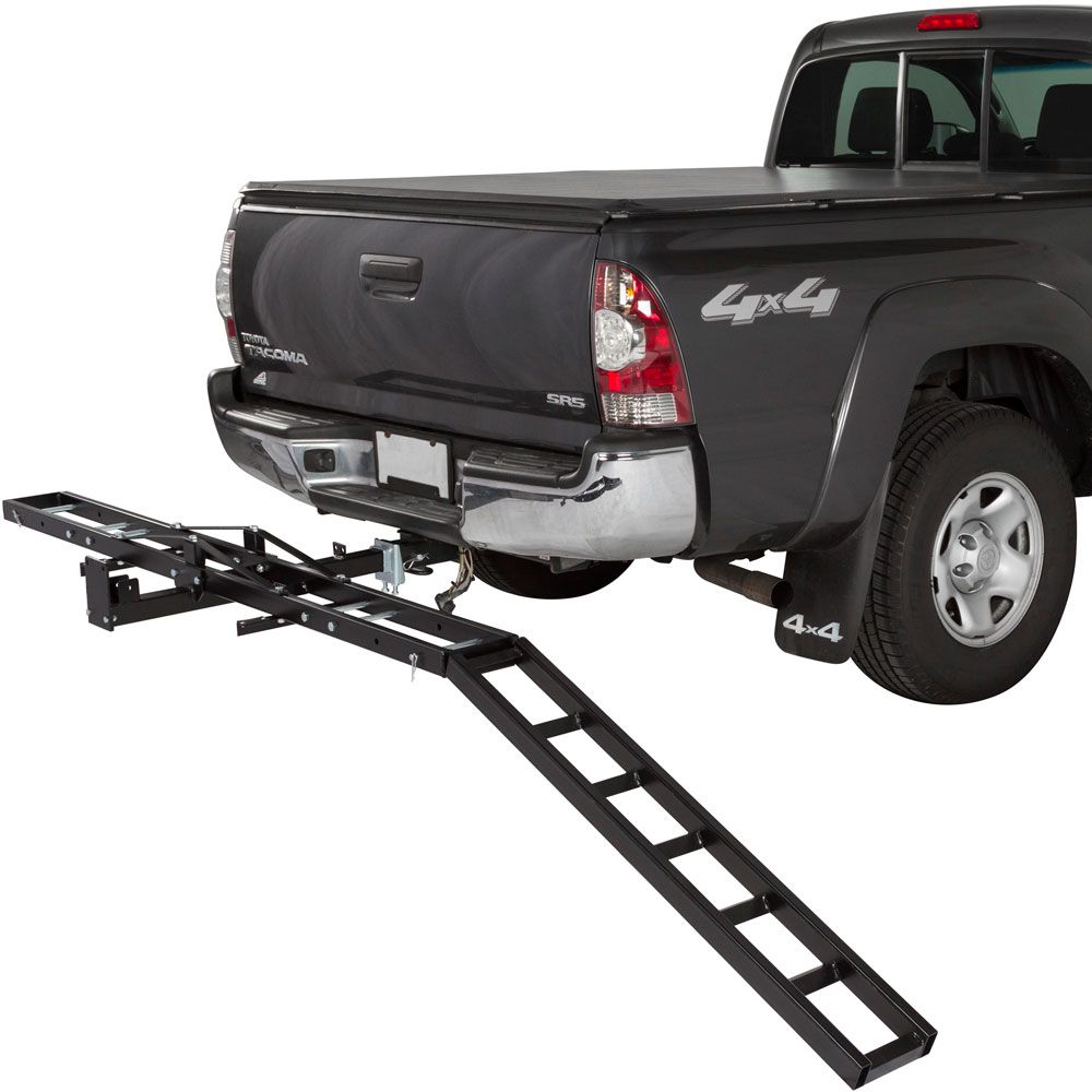Black Widow Motorcycle Carrier Non-Folding | Model MCC-500 | Track Size 75.75" | Capacity 500 lb | For Class III & IV 2" Hitch Receivers