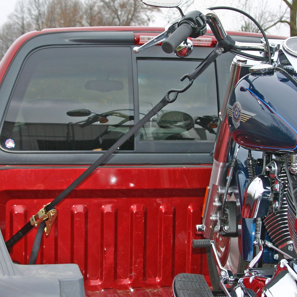 Black Widow Motorcycle Ratchet Strap Tie Down Kit | Model MCR-Strap | 6' x 1" Straps | 1,000 lb WLL | 4 To 90+ HP | For Motorcycles, ATVs & UTVs