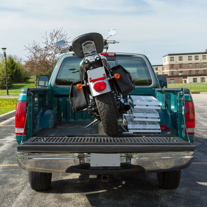 Black Widow 3-Piece Arched Folding Motorcycle Ramp | Models MF-10838 & MF-12038 | Size 38" Wide | Capacity 1,500 lb | For Street, Cruiser & Touring Motorcycles