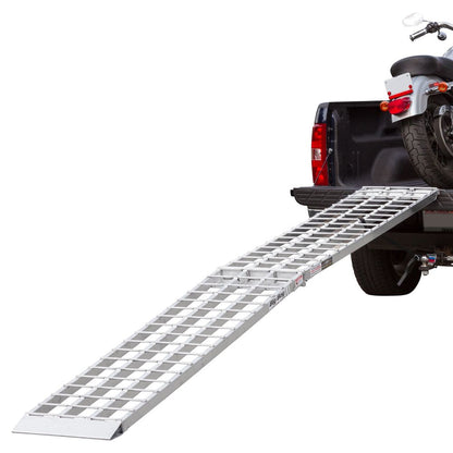 Black Widow Big Boy Extra-Wide Arched Folding Motorcycle Ramp | Models MF1-12019 & MF1-14419| Length 10' & 12' | Capacity 1000 To 1250 lb | Horsepower 4 To 90+ HP | For Trucks & Trailers
