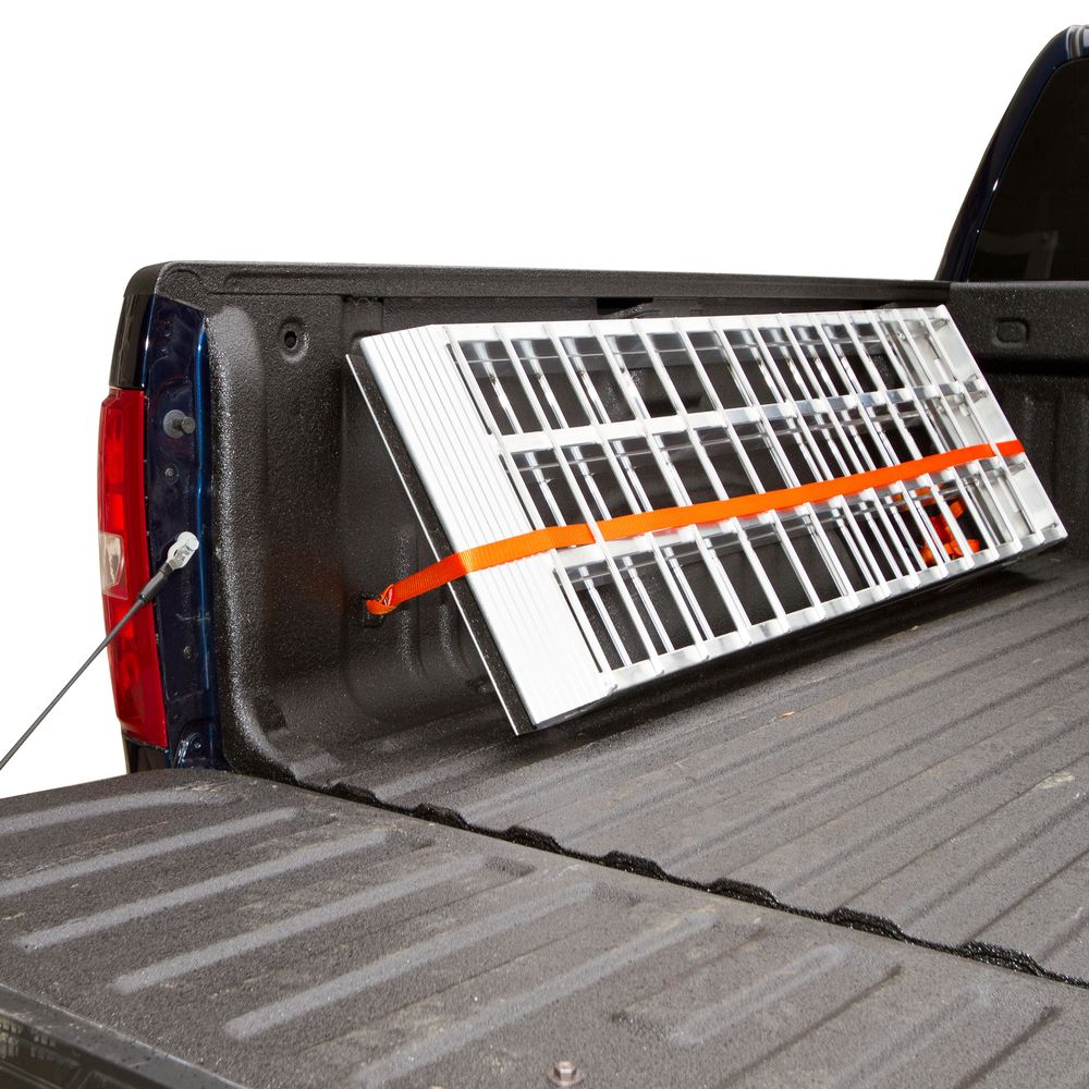 Black Widow Big Boy Extra-Wide Arched Folding Motorcycle Ramp | Models MF1-12019 & MF1-14419| Length 10' & 12' | Capacity 1000 To 1250 lb | Horsepower 4 To 90+ HP | For Trucks & Trailers
