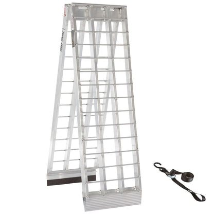 Black Widow Big Boy Extra-Wide Arched Folding Motorcycle Ramp | Models MF1-12019 & MF1-14419| Length 10' & 12' | Capacity 1000 To 1250 lb | Horsepower 4 To 90+ HP | For Trucks & Trailers