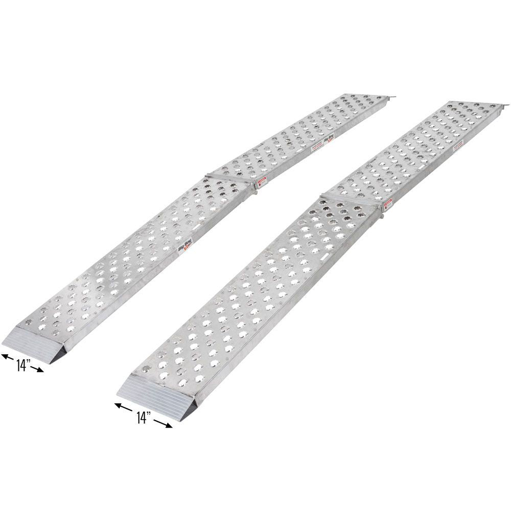 Black Widow Big Boy EZ Rizer™ Extra-Wide Arched Folding Dual Runner ATV Ramps | Model MF2-10819-EZ-ATV | Size 9' L x 19" W | Capacity 3,000 lb | Horsepower 4 To 90+ HP | For ATV & UTV Loading