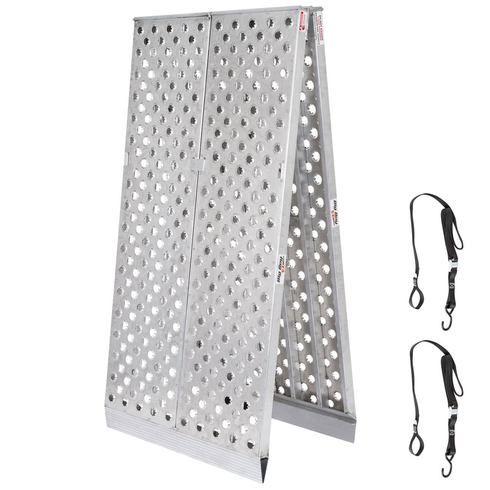 Black Widow Big Boy EZ Rizer™ Arched Folding Motorcycle Ramp | Models MF2-9638-EZ To MF2-14438-EZ | Size 8' To 12' x 38" | Capacity 2,000 To 3,000 lb | Horsepower 4 To 90+ HP | For Trucks & Trailers