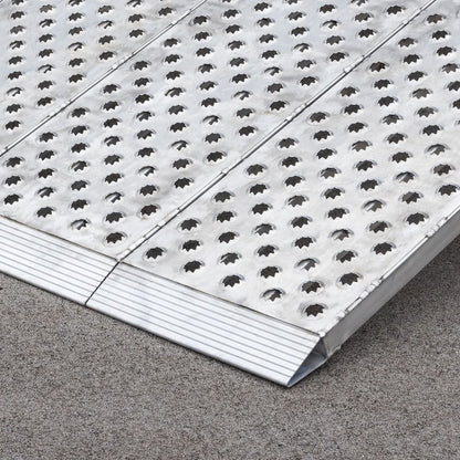 Heavy Duty Ramps Folding Aluminum Four-Ramp System | Model MF4-14476-BT | Size 12' L x 76" W | 3,000 lb. per Axle Capacity | Horsepower 23 HP Equivalent | For Box Trucks