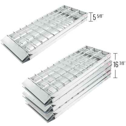 Black Widow Big Boy Extra-Wide 3-Piece Arched Folding Ramp | Models MF3-12057 & MF3-14457 | 57" Wide | Capacity 3,000 To 3,750 lb | For Motorcycles & Trikes