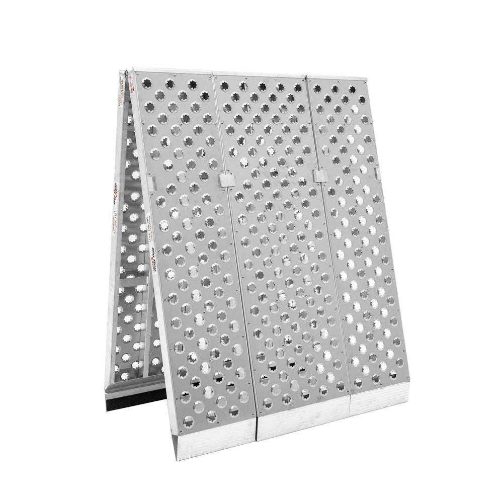 Black Widow Big Boy EZ Rizer™ 3-Piece Arched Folding Ramp | Model MF3-9647-EZ To MF3-14447-EZ | Lengths 8' To 12' | Capacity 1,500 To 3,000 lb | Horsepower 4 To 90+ HP | For Motorcycle, ATV & UTV