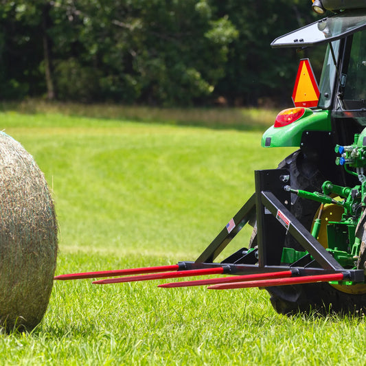 Maxilator | Two Bale Spear | Model MHS-3PH | 4 Spears | Load Capacity 5,000 lbs | Weight 223 lbs | Horsepower 40 To 120 HP | For Tractor