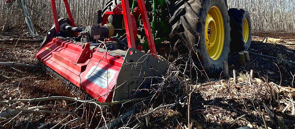 Seppi 3-Point Hitch Forestry Mulcher | Model Midiforst | Working Width 69" - 89" | 80-130 HP | For Tractors