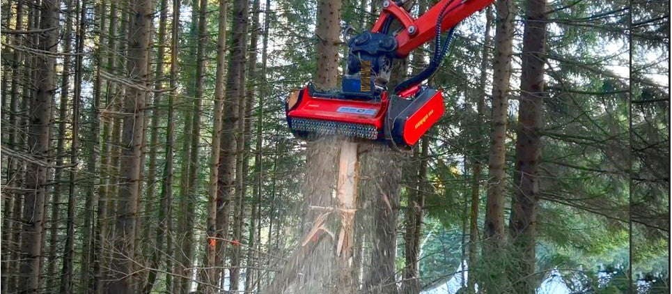 Seppi | Light Forestry Mulcher with Knives & Carbides | Model MINI-BMS 105 | Working Width 41" Inches | Machine Size 6 To 10 Ton | For Excavators