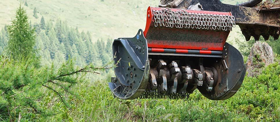 Seppi | Light Forestry Mulcher with Knives & Carbides | Model MINI-BMS 105 | Working Width 41" Inches | Machine Size 6 To 10 Ton | For Excavators