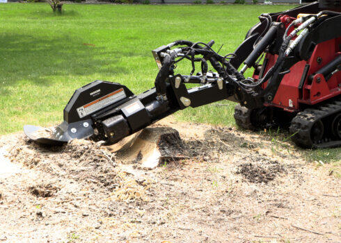 Erskine Mini Stump Grinder | 66° Cutting Arc | 7-16 GPM Hydraulic Requirements | For Mini Skid Steer