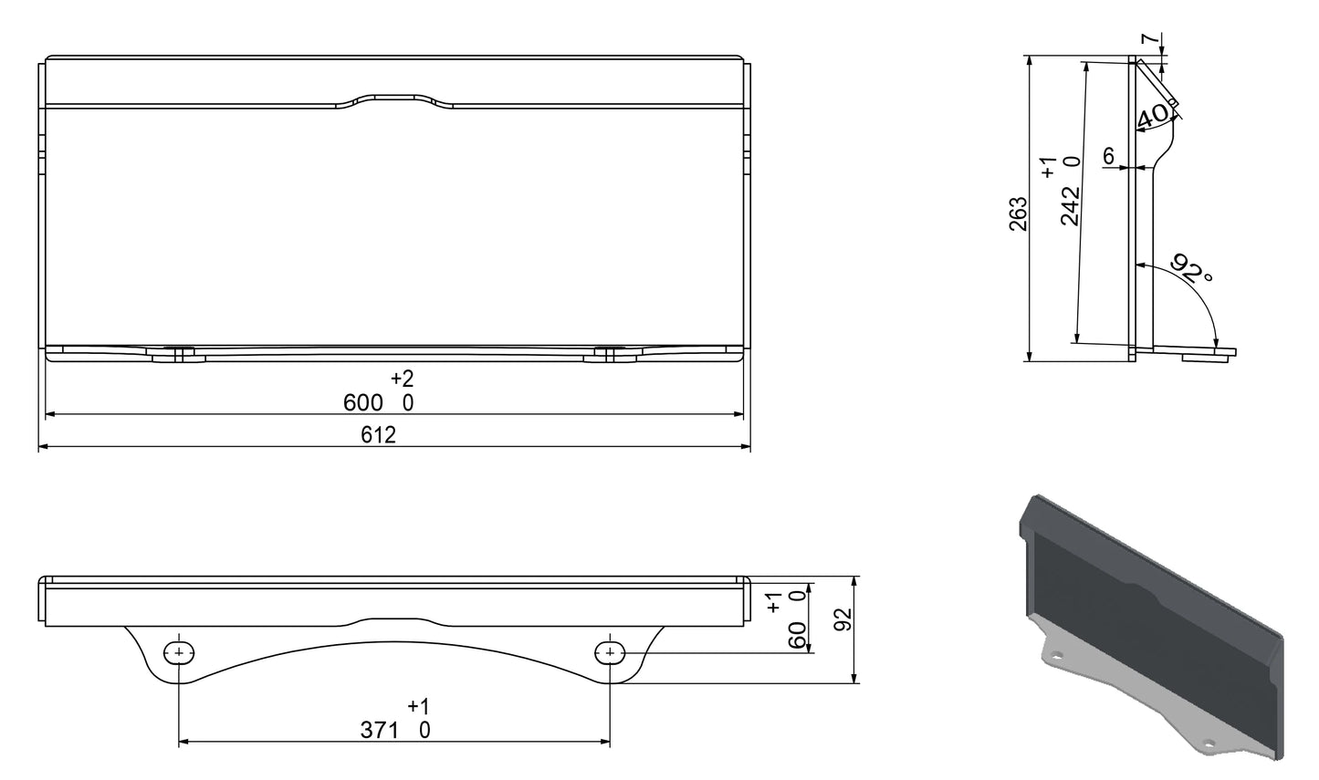 Landy Attachments Mini Skid Steer Trencher | Trenching Depth 37" | Cutting Width 6" | 20 GPM | For Mini Skid Steers