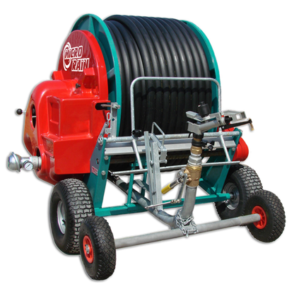 Ocmis MR-50 Micro Rain Hose Reel – 393ft | 15-60 GPM | Sime-K1 Gun Automatic Retraction | 1.5 Acre Coverage