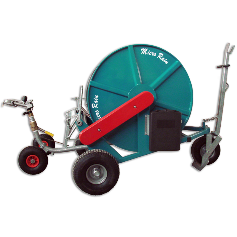 Ocmis MR-40 & MR-43 Micro Rain Hose Reels – 1.5 Acre Coverage | 15-60 GPM | 393ft & 242ft Hose Automatic Retraction