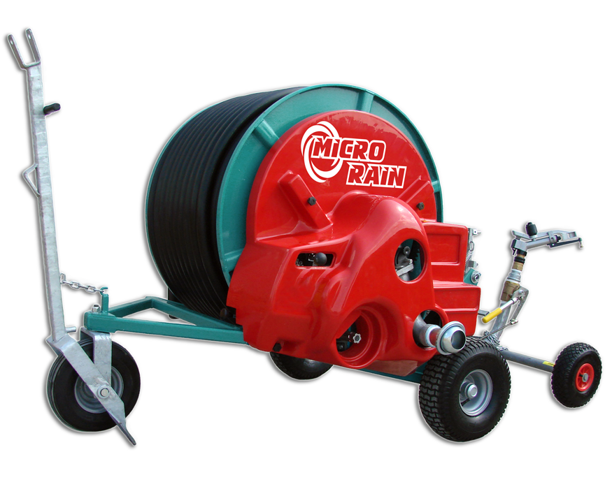 Ocmis MR-40 & MR-43 Micro Rain Hose Reels – 1.5 Acre Coverage | 15-60 GPM | 393ft & 242ft Hose Automatic Retraction