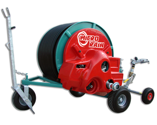 Ocmis MR-40 & MR-43 Micro Rain Hose Reels – 1.5 Acre Coverage | 15-60 GPM | 393ft & 242ft Hose Automatic Retraction