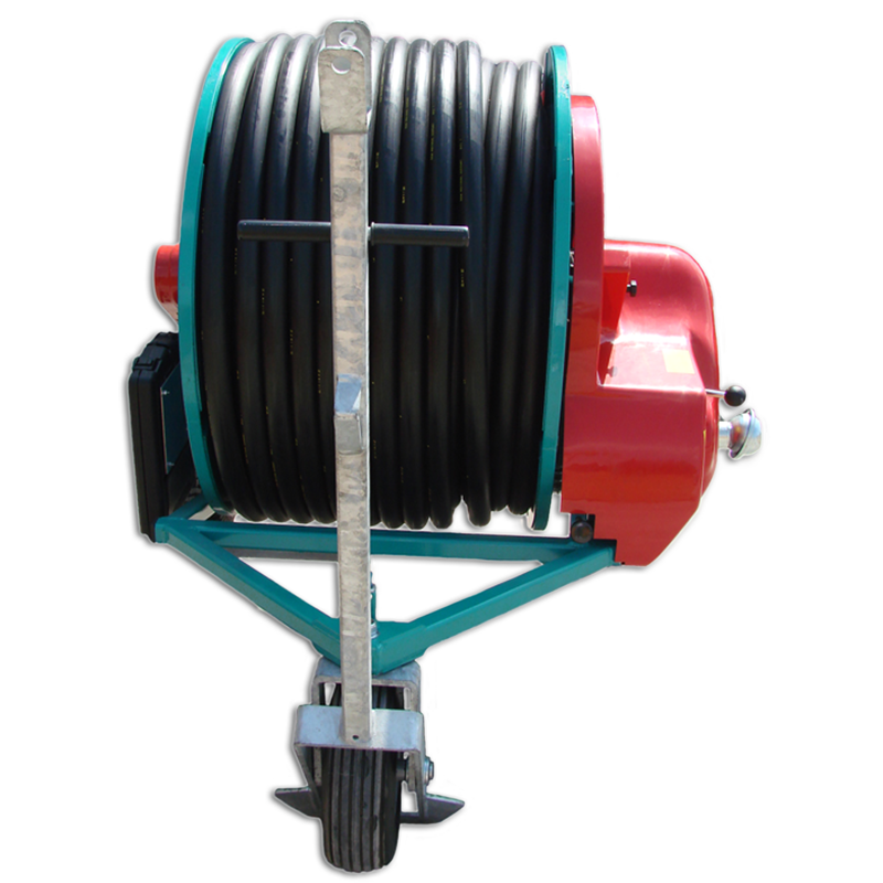 Ocmis MR-40 & MR-43 Micro Rain Hose Reels – 1.5 Acre Coverage | 15-60 GPM | 393ft & 242ft Hose Automatic Retraction