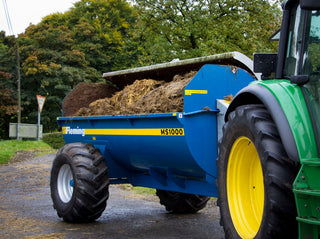 Fleming 8' Muck Spreader | Model MS1000 | Width 96" | 100 HP | For Tractor, ATV & Loaders