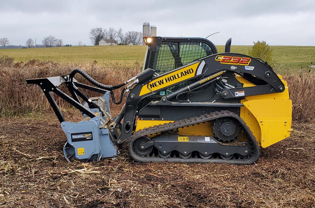Baumalight HD Fixed Tooth  Brush Mulcher | Model MS-960 & MS1160 | Cutting Width 60" & 75" | Hydraulic Flow Range 30-45 GPM | For Skid Steers