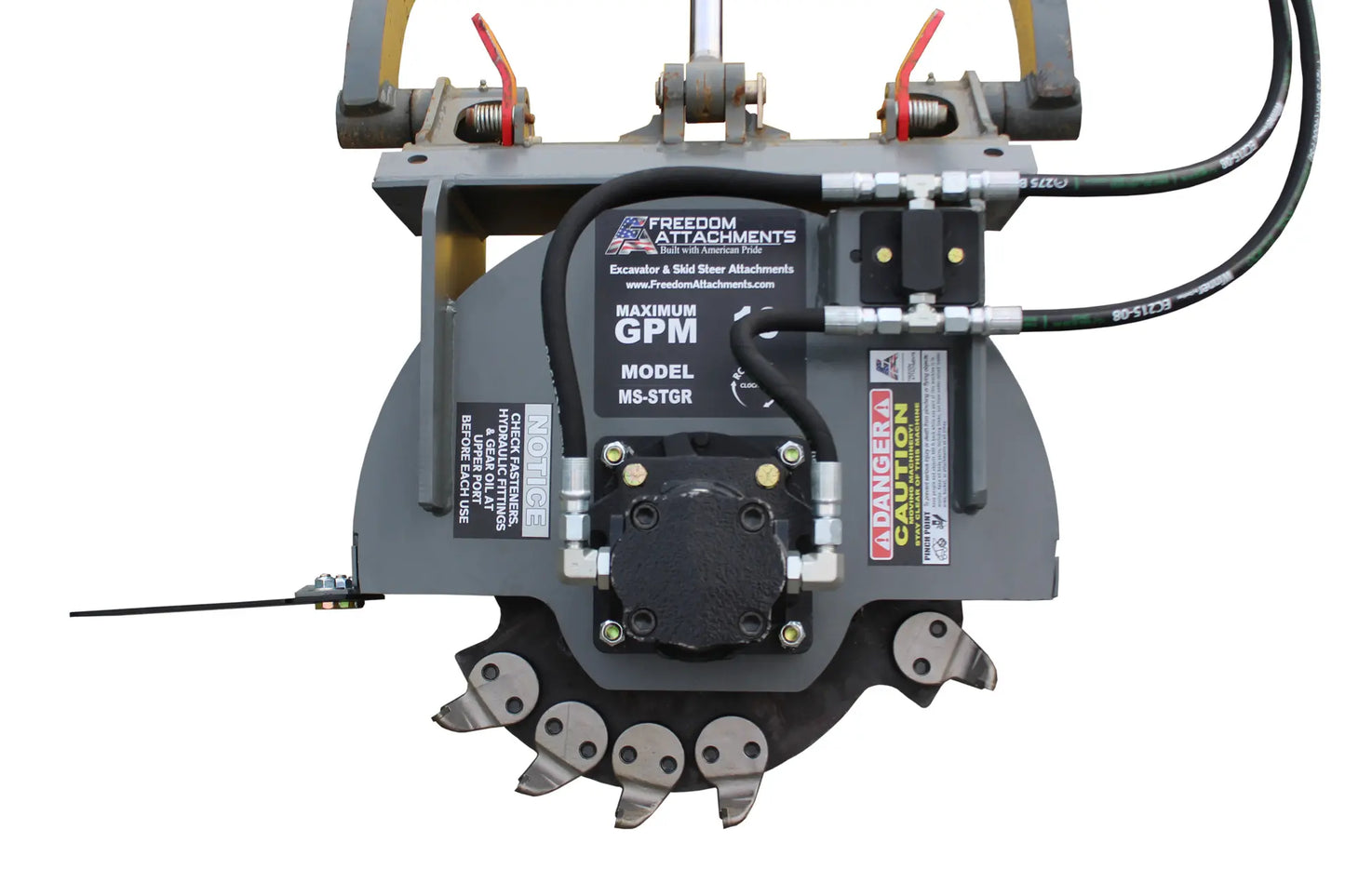 FA Stump Grinder | Model FAMSSG 2400 | Cutting Width 24" | Hydraulic Flow 10 To 25 GPM | For Mini Skid Steers