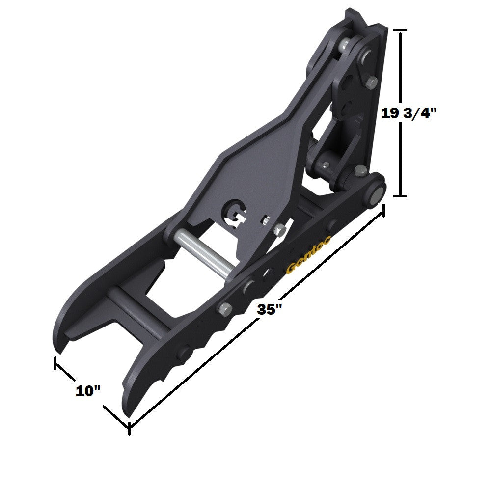 Gentec Equipment Mechanical Weld-On Thumb | Model MT1035 | Size 10" x 35" | 5 To 7.5 Tons | For Excavators