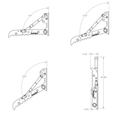 Gentec Equipment Mechanical Weld-On Thumb | Model MT1035 | Size 10" x 35" | 5 To 7.5 Tons | For Excavators