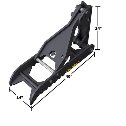 Gentec Equipment Mechanical Weld-On Thumb | Model MT1440 | Size 14"x40" | Machine Size 6.5-9.5 Ton | For Excavators