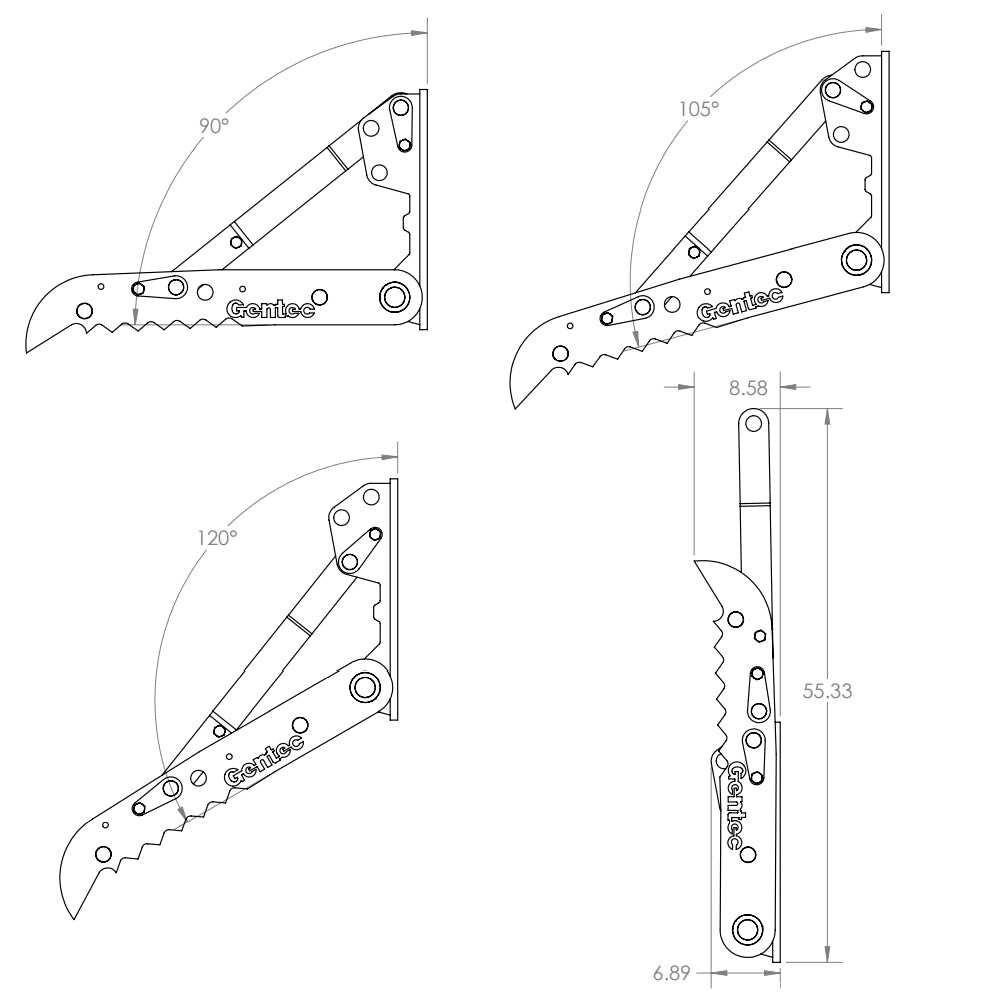 Gentec Equipment Mechanical Weld-On Thumb | Model MT1440 | Size 14"x40" | Machine Size 6.5-9.5 Ton | For Excavators