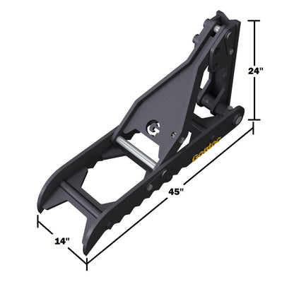Gentec Equipment Mechanical Weld-On Thumb | Model MT1445 | Size 14" x 45" | Machine Size 5-11 Tons | For Excavators