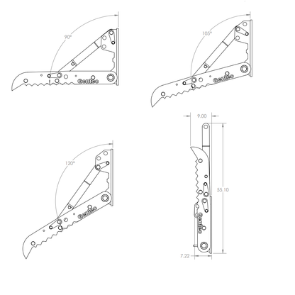 Gentec Equipment Mechanical Weld-On Thumb | Model MT1445 | Size 14" x 45" | Machine Size 5-11 Tons | For Excavators