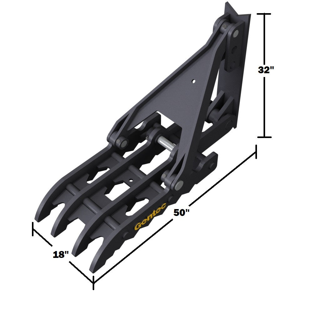 Gentec Equipment Mechanical Weld-On Thumb | Model MT1850 | Size 18" x 50" | Machine Size 12-19.5 Tons | For Excavators