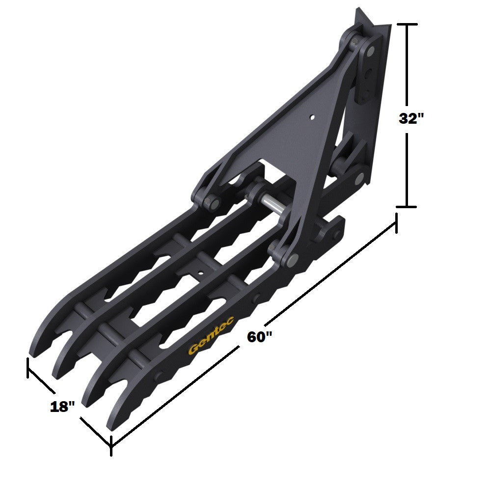 Gentec Equipment Mechanical Weld-On Thumb | Model MT1860 | Size 18" x 60" | Machine Size 12-19.5 Tons | For Excavators
